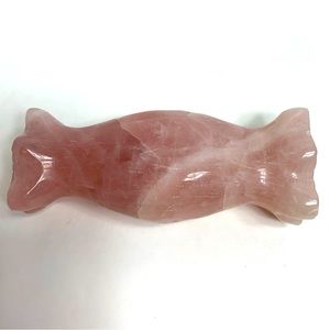 Large rose quartz piece of “candy.” rose quartz Crystal